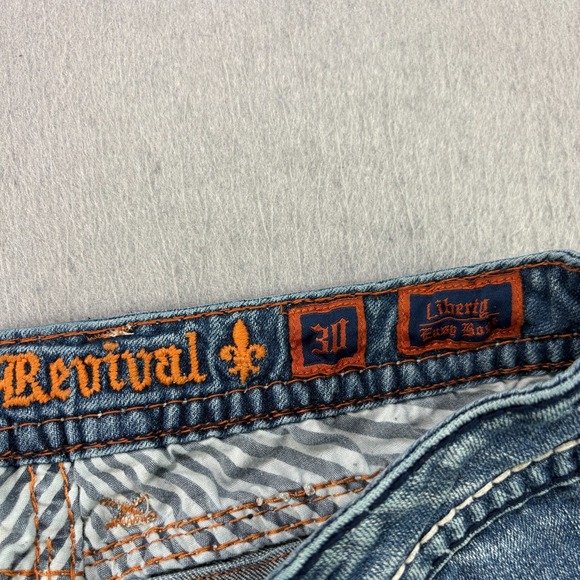 Rock Revival Jeans Womens 30 Blue Bootcut Embroidered Embellished Distressed - Picture 6 of 15